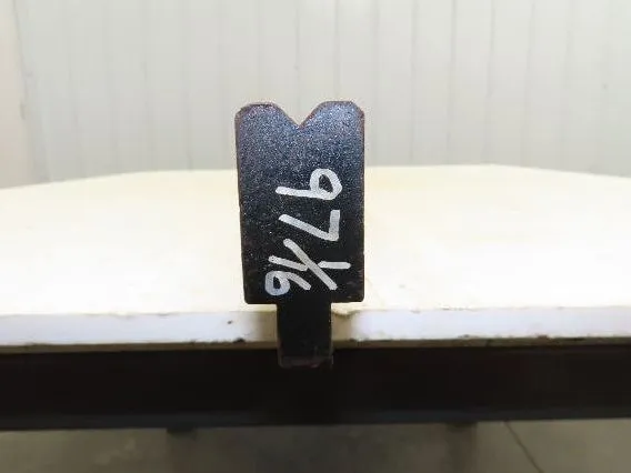 Press Brake Die 97-1/16" Long 90° V 5/16" W 3/16" D 1-3/4" H 1/2" Tang
