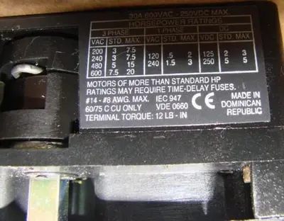 USED ALLEN BRADLEY 194R-NJ030P3 SER B