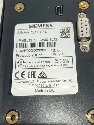 NEW SIEMENS 6SL3255-0AA00-4JA2 OPERATOR PANEL FW:2.1 6SL32550AA004JA2