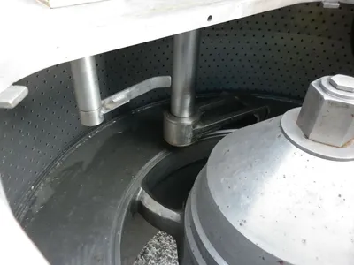Broadbent type 46A 47 x 16 perforate basket centrifuge, 316SS.