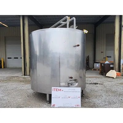 Used 6,500L (1,717 gal) Stainless Insulated Jacketed Liquid Storage Vessel Tank