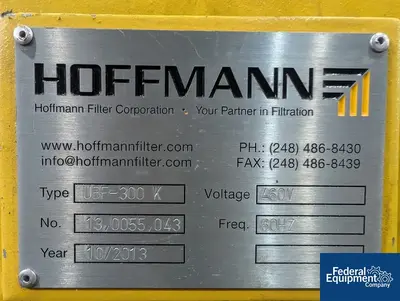 NEW Hoffmann Filter Corp Hoffmann Suction Band Filter, Model UBF-300K