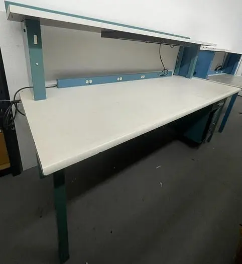 WORKBENCH WITH STORAGE AND LIGHT 96'' x34'' x61''h
