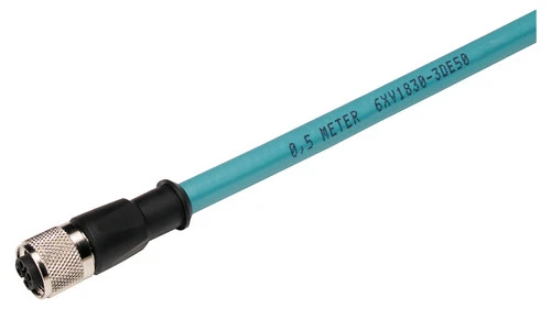 Siemens 6XV1830-3DN10 Profibus M12 Plug-In Cable for ET 200 PLC, 10M Length [New]