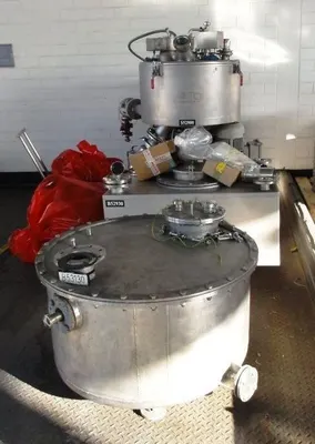 GFT V 63-U perforate basket centrifuge, Hastelloy C22.