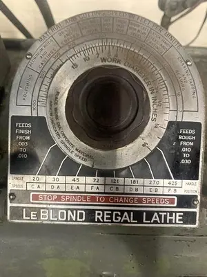 LeBLOND 17″ x 34″ Regal Engine Tool Room Lathe – War Finish Circa 1940
