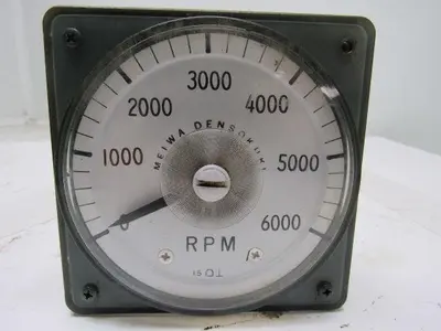 Meiwa Densokuki Analog RPM Meter From a Wasino LG71 CNC
