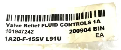 NEW DANFOSS FLUID CONTROL 1A20-F-15SV L91U RELIEF VALVE 1A20F15SV L91U