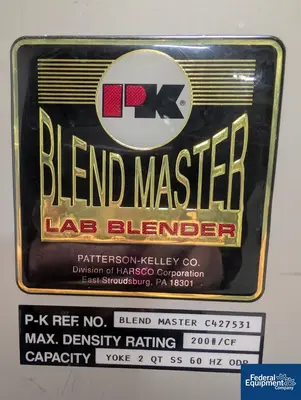USED Patterson-Kelley P-K Twin Shell Blendmaster Blender