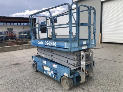 Used 2007 GENIE GS-2646 ELECTRIC SCISSOR LIFT Scissor Lifters Alberta CA | Adcock Equipment #1418068