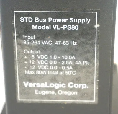 NEW VERSALOGIC VL-PS80 POWER SUPPLY VLPS80