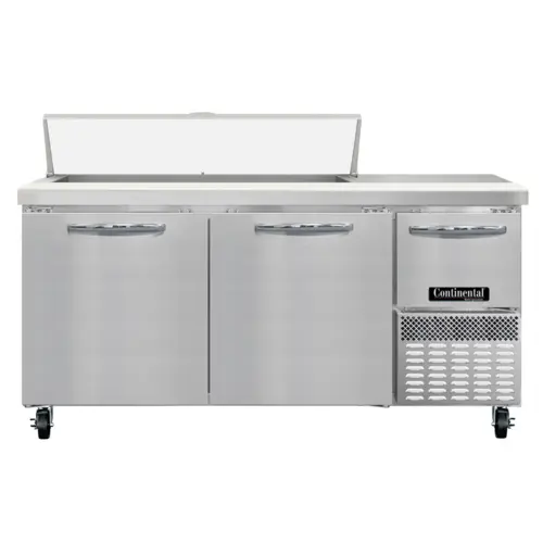 Continental RA68SN12 68" Sandwich/salad Prep Table W/ Refrigerated Base, 115v