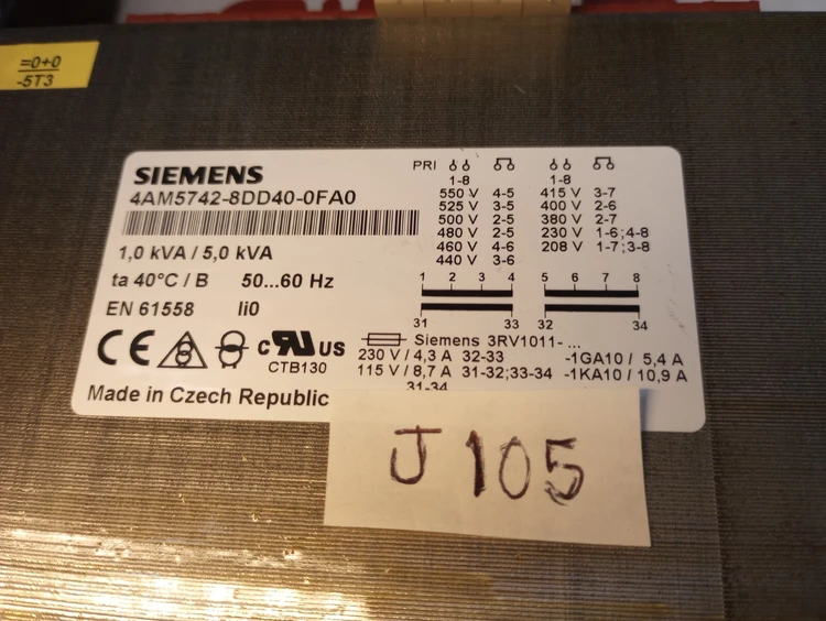 Used Siemens 4AM5742-8DD40-0FA0 Transformers Arizona US | ASSET CONVERSION SPECIALISTS, INC. #319917