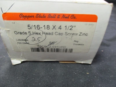 NEW Copper State Bolt & Nut Co L350688A