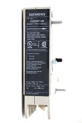 USED SIEMENS CQDST125 SHUNT TRIP