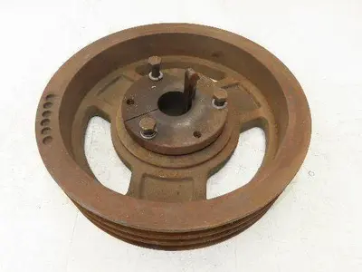 3-Groove C 0.88" V-Belt Pulley Sheave R1 Taper Bushed 14.5" OD 1-15/16" Bore