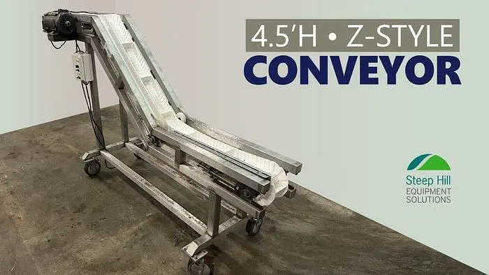 4.5' High Z-Style Incline Conveyor