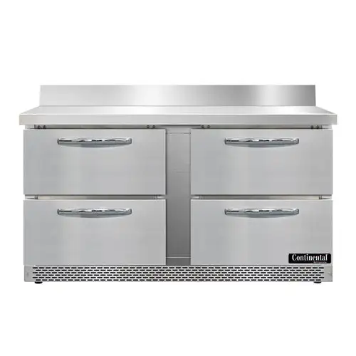 Continental SW60NBS-FB-D 60" Worktop Refrigerator W/ (2) Sections, 115v