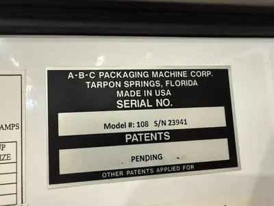 USED ABC PACKAGING MACHINE CORP 108