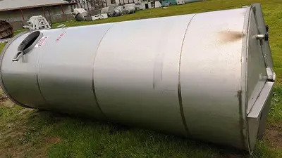 Tank, 2,400 Gallon, 304 Stainless Steel, 5'9" x 14', Single Wall #S745017