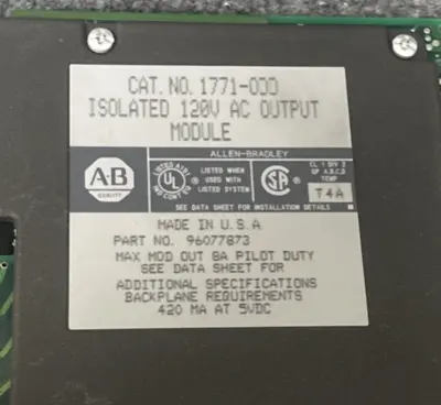 Used Allen-Bradley 1771-0DD PLC Input & Output California US | Davliegogo LLC #1706090