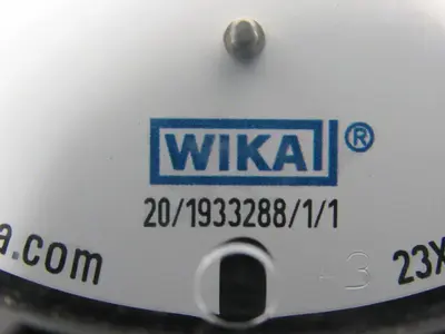 Waika 23X.34 Pressure Gauge 0-2000PSI, 1/2" NPT Stainless Connection SIZE 4-1/2"