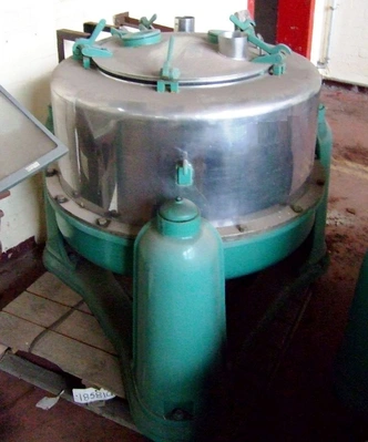 Ferrum J8P-S, 31 x 16 sanitary perforate basket centrifuge, 316SS.