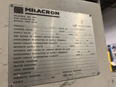 180mm Milacron/Gamma Meccanica Recycling System, New In 2010