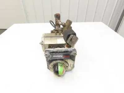Flowserve B085D 3" Butterfly Wafer Valve Teflon Pneumatic Actuator w/Positioner