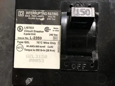 USED SQUARE D Q2L3150