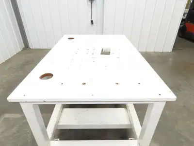 7/8" Thick Top Steel Fabrication Welding Layout Table Work Bench 33"x51"x31.25"