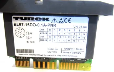NEW TURCK BL67-16DO-0.1A-PNR I/O MODULE BL67-16DO-0.1A-PNR
