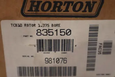 NEW HORTON 835150 SERIAL NO 981076 TCB10 ROTOR 1.375 BORE STOCK B-3022