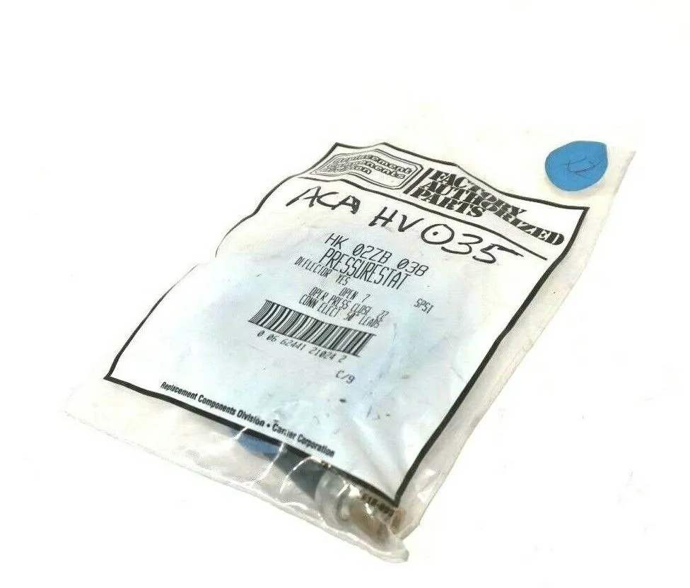 NEW UNITED TECHNOLOGIES CARRIER HK-02ZB-038 PRESSURE SWITCH HK02ZB038