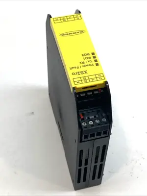 USED BANNER SAFETY RELAY OUTPUT MODULE 4NO 6A 24VDC DIN RAIL