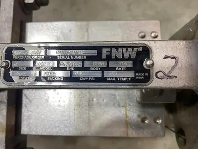 Used FNW 2020TP Valves/Fittings Pennsylvania US | Global Equipment International, LLC #185903