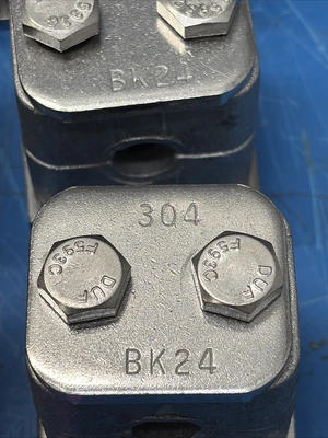 (9) Pipe Clamps Stainless Steel 304 BK24  Fast Shipping + Warranty