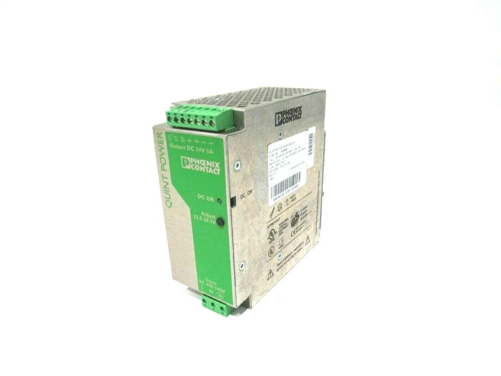 USED PHOENIX CONTACT QUINT-PS-100-240AC /24DC/ 5 POWER SUPPLY 2938581
