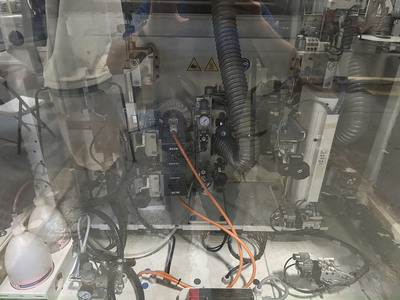 Stefani Evolution SSB Double-Sided Edgebander w/ Mahros Automatic Vacuum Loading & Unloading