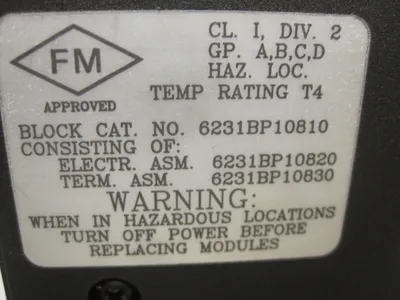 ABB TAYLOR 6231BP10820C-E BLOCK 6231BP10820CE