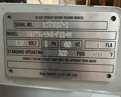 Used PNEUMATICS PRODUCTS 760DHA-EM1-F11-H Air Compressor Dryers Ohio US | Surplus Asset Holdings #1226210