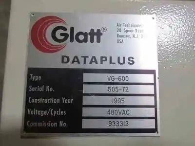 USED GLATT AIR TECHNIQUES VFM-VG600