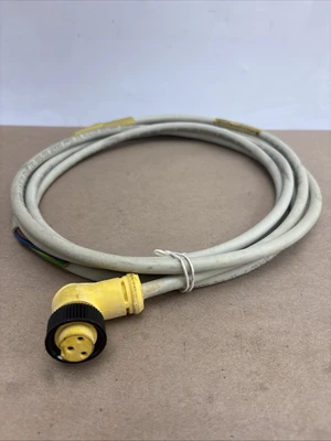 Brad Harrison Cordset: 7/8-16 Female Right Angle x Bare Wire, 3 Pins,PVC Coating
