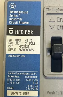Used WESTINGHOUSE HFD3020 Miscellaneous Equipment (Electrical & Power) Ohio US | Surplus Asset Holdings #1237603
