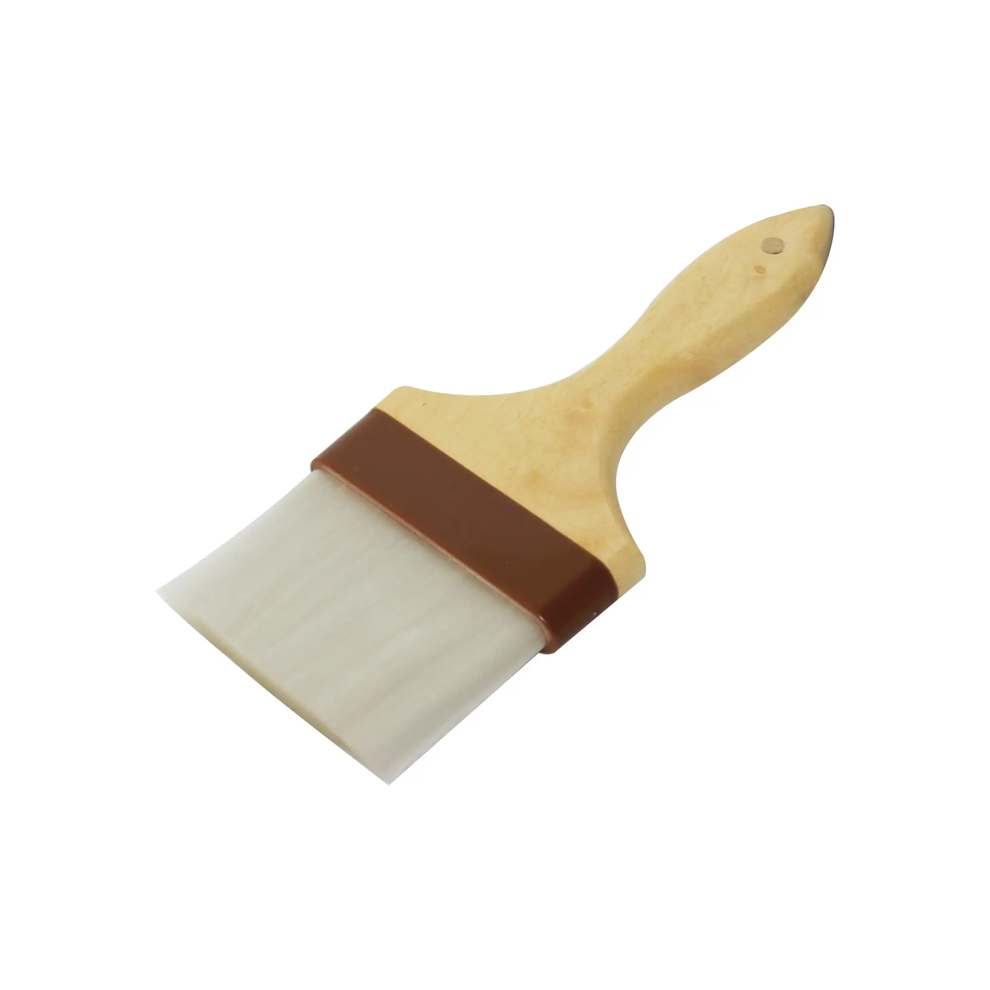Thunder Group WDPB005N 4" Flat Pastry Brush - Nylon Bristles, Brown Plastic Ferrule, Wood Handle - 12, (each)