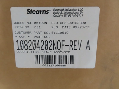 Stearns Brake Assembly, new surplus, Model 108204202 NQF