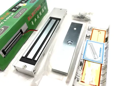 571334 | Surface Mount Electromagnetic Door Lock w/ LEDs, Hardware & Plate 12V - New – Open box