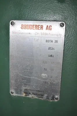 USED 1983 BRUDERER BBU 190/85