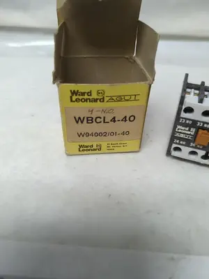 New | in-Stock WARD LEONARD WBCL4-40 Miscellaneous Equipment (Electrical & Power) | Surplus Asset Holdings #1203390