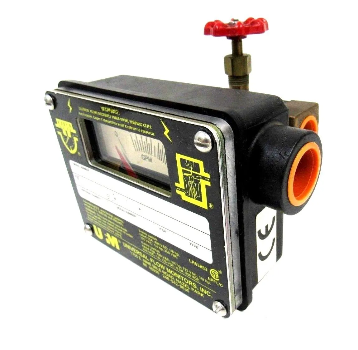 NEW UNIVERSAL FLOW MONITORS SN-BSE10GMV-6-32V1.0-A2WL FLOWMETER B29795